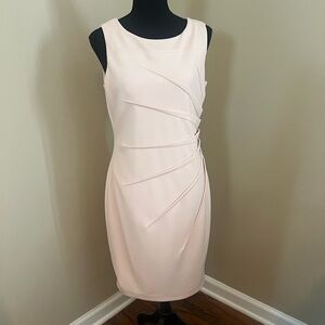 Calvin Klein light pink  Asymmetrical Ruched Sheath Dress